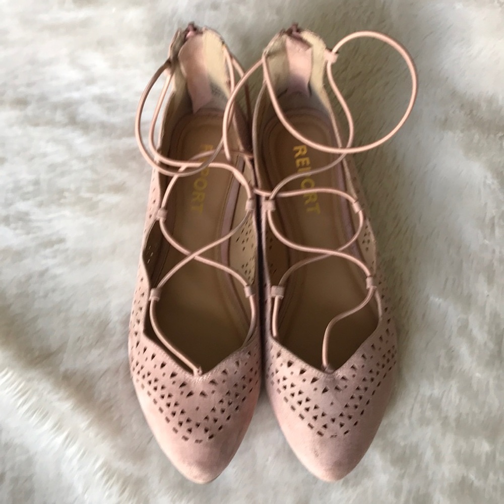 Pretty pink flats